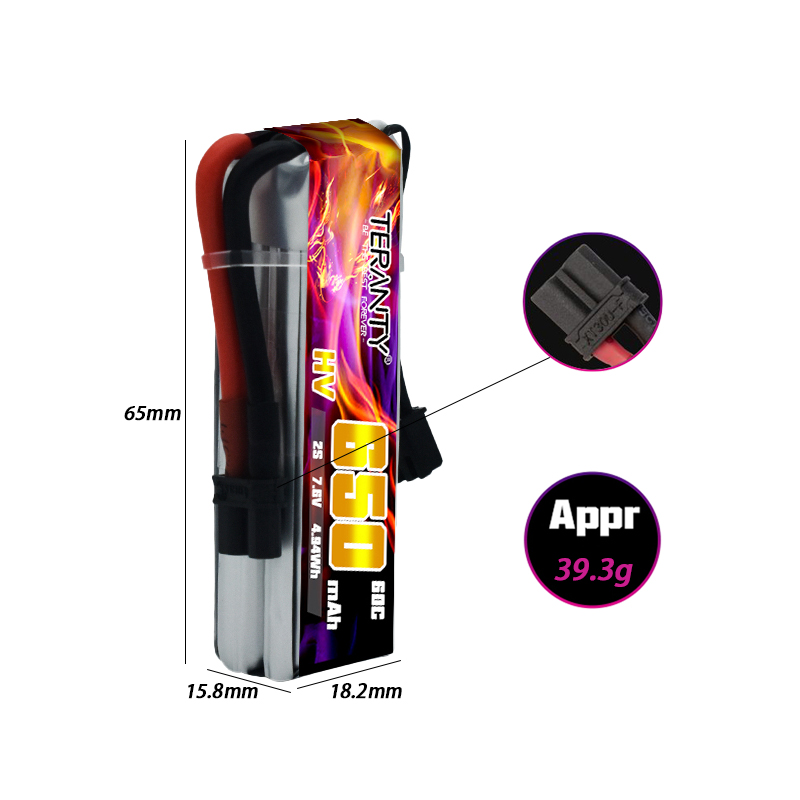 แบตเตอรี่ TERANTY 650mAh 2S 7. - Drone Kit Fpv บทวิจารณ์และราคา